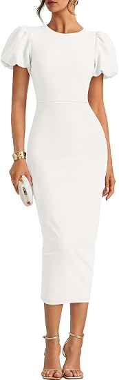 Womens Summer Short Sleeve Bodycon Cocktail Formal Dress